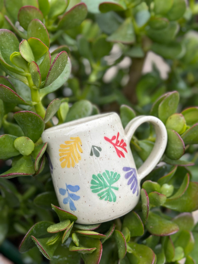 Florals -Speckled Rainbow Mug