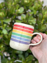 Load image into Gallery viewer, Stripes - Speckled Rainbow Mug
